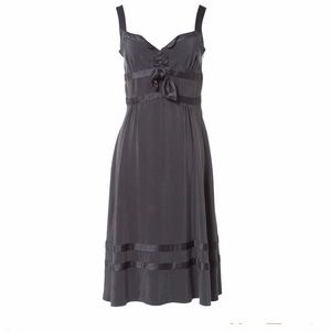 Marc Jacobs Anthracite 100% silk midi dress